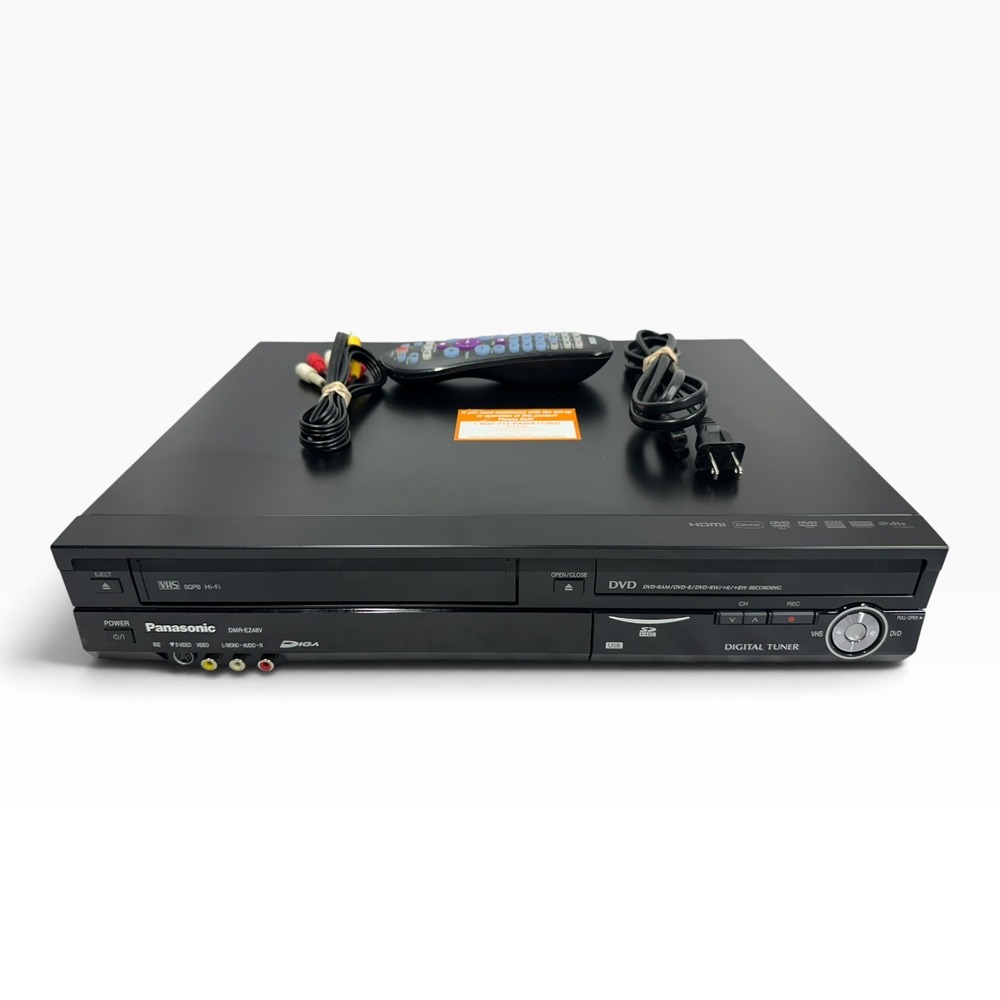 Panasonic DMR-EZ48V DVD Recorder VHS VCR Combo HDMI Digital Tuner Black